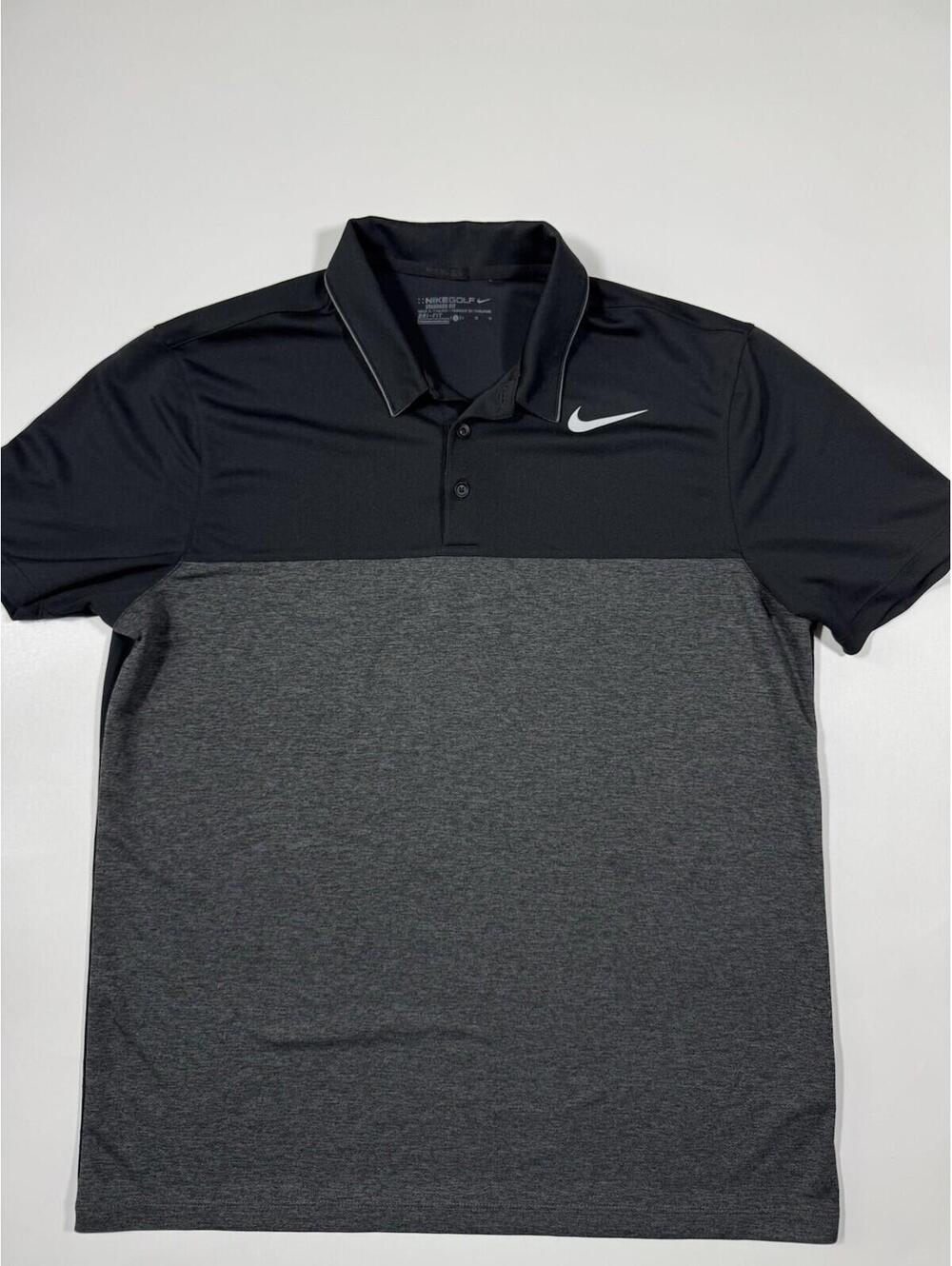 Title: Nike Golf Dri-FIT Colorblock Polo Shirt Gray Black Men’s Large
